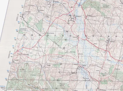 Podgląd: mapa AMS 1954 okolic Nowosielec i Łukowca